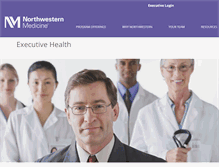 Tablet Screenshot of northwesternexecutivehealth.com
